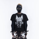 FVVO Stay Weird Graphic Punk T-Shirt