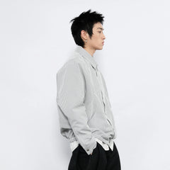 7440 37 1 Grid Check Batwing Sleeves Shirt