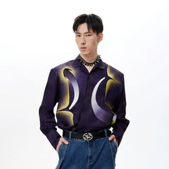 TUIMU Deconstructed Abstract Moon Star Shirt