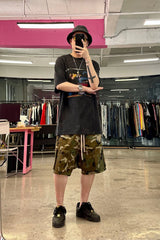 ME DA IGUAL Utility Camo Drawstring Shorts