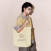 OIPWORD Reversible Quilted & Check Tote Bag