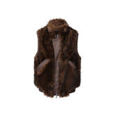 CATSSTAC Reversible Plaid Faux Fur Vest