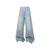 RELABEL Washed Puddled Wide-Leg Jeans