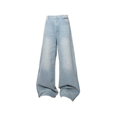 RELABEL Washed Puddled Wide-Leg Jeans