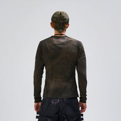 FLYERRER Washed Panelled Slim-Fit Long-Sleeve Tee