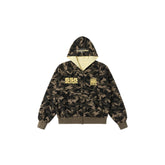 SAVAGEGROWTHWORLD Reversible Camo Waffle Hooded Jacket