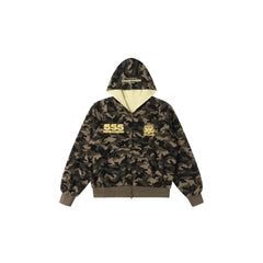 SAVAGEGROWTHWORLD Reversible Camo Waffle Hooded Jacket