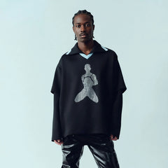 KADAKADA Diamond Graphic Layered Jersey