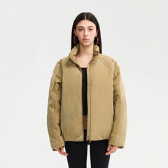 ORGANIC EMOTION Deconstructed Bat Silhouette Down Jacket