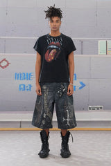 DND4DES Jazz Note Patchwork Haircalf Cardholder