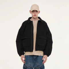 EGOFETCH Washed Utility Oversized Jacket