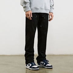 BONELESS Rivet Double-layered Back Zipper Pants