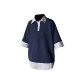 RELABEL Striped Layered Polo T-Shirt
