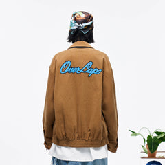 OVERLAPS Embroidered LOGO Utility Snap Jacket