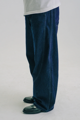 WIID Washed Stitched Curved Panel Jeans
