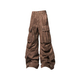 RELABEL Tie-Dye Multi-Pocket Pleated Straps Cargo