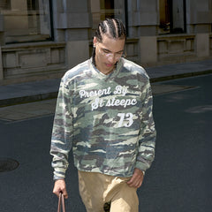 STEEPC No.73 Patch Washed Camo Long-Sleeve Tee