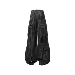 RELABEL Tie-Dye Multi-Pocket Pleated Straps Cargo