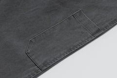 OVDY Layered-Waist Distressed Straight-Leg Pants