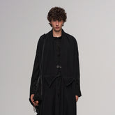 ILNya Nieternite Nifutur Deconstructed Raw-Edge Scarf Vest