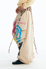 1997 POSTOFFICE Tribal Spiral Waist-Panel Parachute Pants