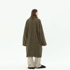 MIICHOUS Plaid Wool Oversized Coat