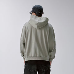 F2CE Embroidery Slogan Graphic Zip-Up Hoodie
