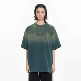 OVERLAPS Gradient Washed Oversized LOGO T-Shirt