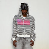 VINKID Flag Stripe Zip-Up Hoodie