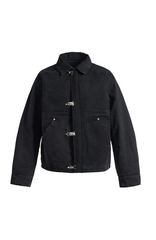 PMW Washed Cotton Buckle-Front Jacket