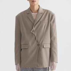 LEONSENSE Asymmetrical Twist Padded Coat (Only Size L Left)