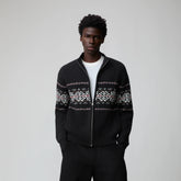 OPICLOTH Fair Isle Jacquard Knit Cardigan