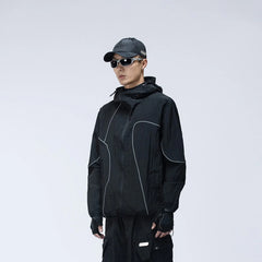 ENSHADOWER Reflective Stripes UV-Protection Crinkled Jacket