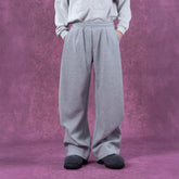 CLP Pleated Wide-Leg Sweatpants