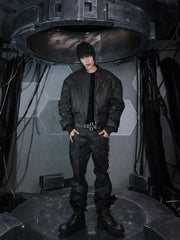 SSIN7 Panel-Structured Bomber Jacket