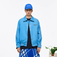 OVERLAPS Embroidered LOGO Utility Snap Jacket