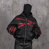 UNDERWATER Distressed Bondage MA-1 Jacket Red