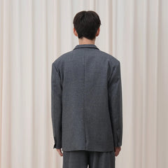 OUYANG WENJUN Double-Breasted Wool-Blend Blazer