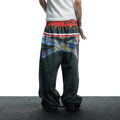 DND4DES Boxing Championship Belt Print Baggy Trousers