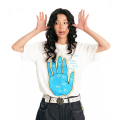 1997 POSTOFFICE Acupuncture Hand Map Graphic T-Shirt