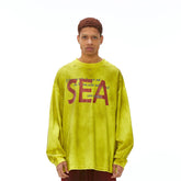 VANN VALRENCE Distressed Contrast Graphic Long-Sleeve Tee