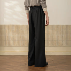 MOITIEDEPETALE Wool-Blended Pleats Trousers