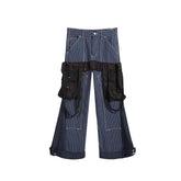 NOTHINGNESS WORLD Strap-On Pouch Utility Wide-Leg Pants