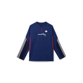 UMAMIISM Raglan Striped Fleece-Lined Sweatshirt