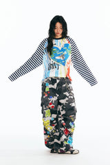 1997 POSTOFFICE Peace Dove Striped Raglan Long-Sleeve Tee