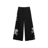 NOTHINGNESS WORLD Skull Graphic Wide-Leg Sweatpants