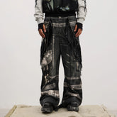 DND4DES Fringe Full-Print Baggy Jeans