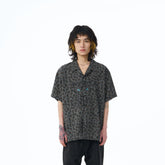 EPIC POETRY Leopard Face Half Shirt Grey