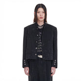 FACEONLAB Diamond LOGO Back Mandarin Collar Jacket