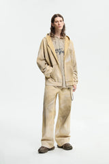 ORGANIC EMOTION Dirty Fit Distressed Wide-Leg Pants